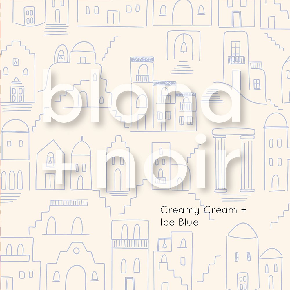 Mykonos | Full & Half Wall Wallpaper Wallpaper Blond + Noir 