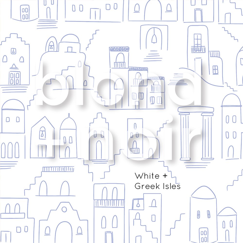 Mykonos | Full & Half Wall Wallpaper Wallpaper Blond + Noir 