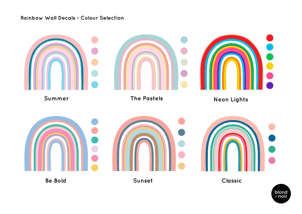 New! Arch Rainbows | Removable Fabric Wall Decals Rainbows My Hidden Forest 