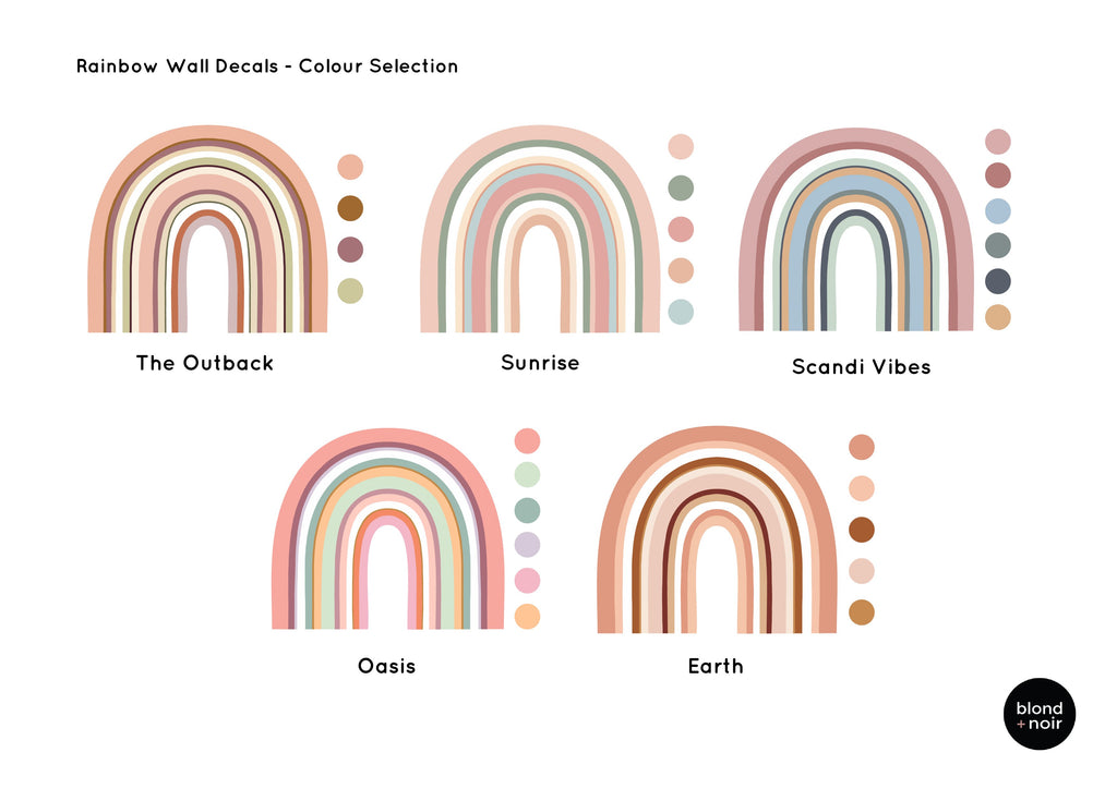 New! Arch Rainbows | Removable Fabric Wall Decals Rainbows My Hidden Forest 