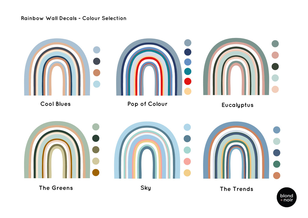 New! Arch Rainbows | Removable Fabric Wall Decals Rainbows My Hidden Forest 