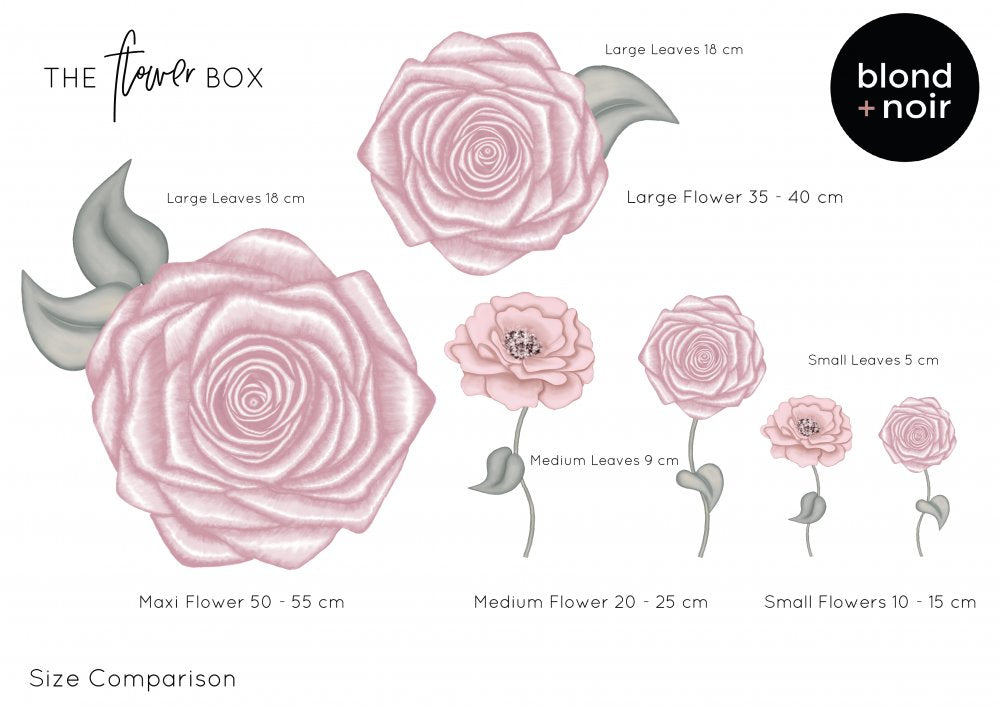 Nice Florals | Removable Fabric Wall Decals Wall Decals Blond + Noir 