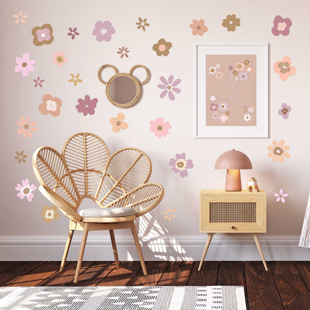 Nice Posy | Removable PhotoTex Wall Decals Wall Decals Blond + Noir 