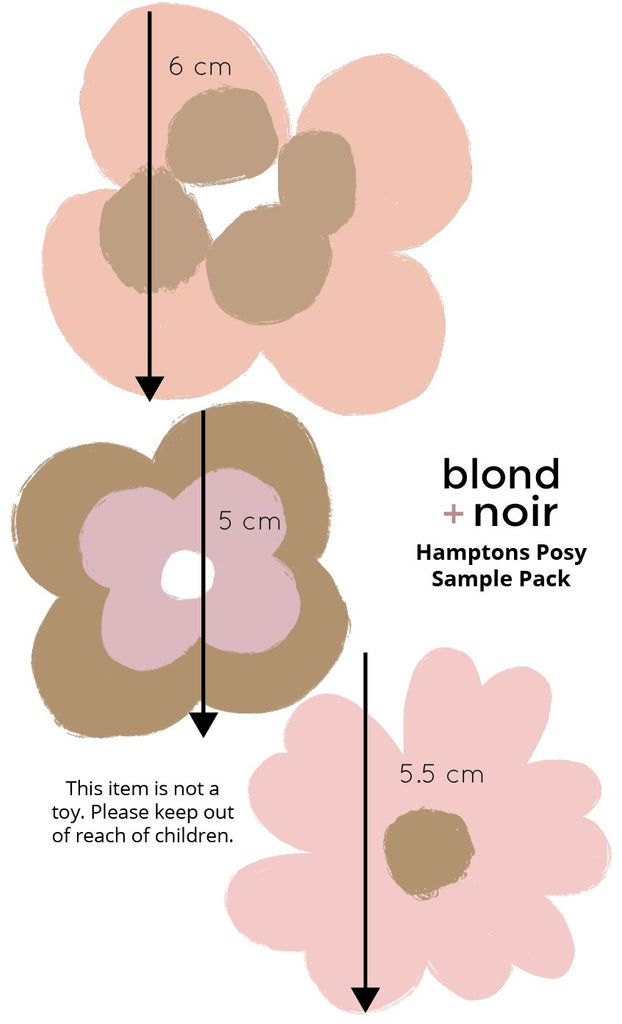 Nice Posy | Removable PhotoTex Wall Decals Wall Decals Blond + Noir 