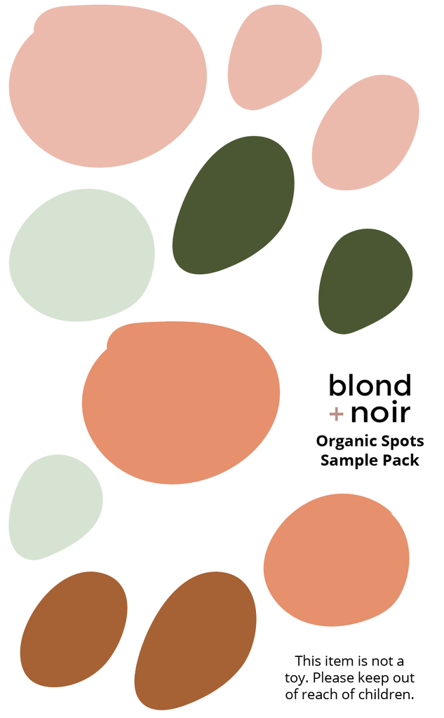 Organic Spots | Removable Fabric Wall Decals Wall Decals Blond + Noir 