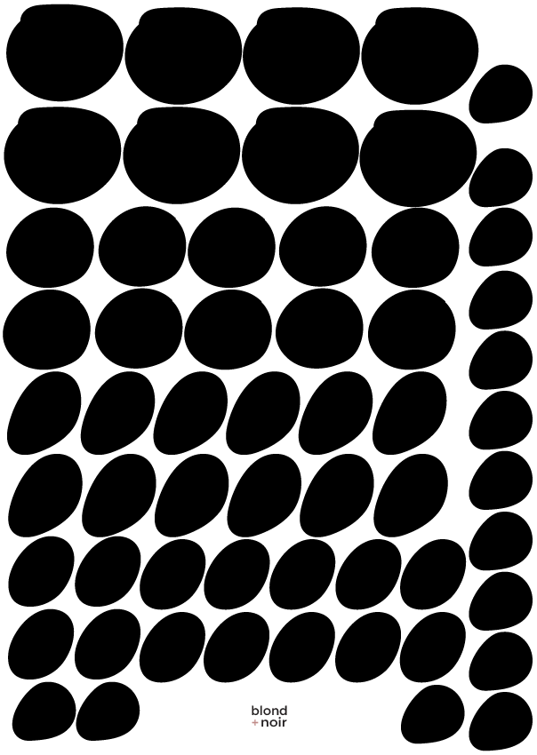 Organic Spots | Removable Fabric Wall Decals Wall Decals Blond + Noir 