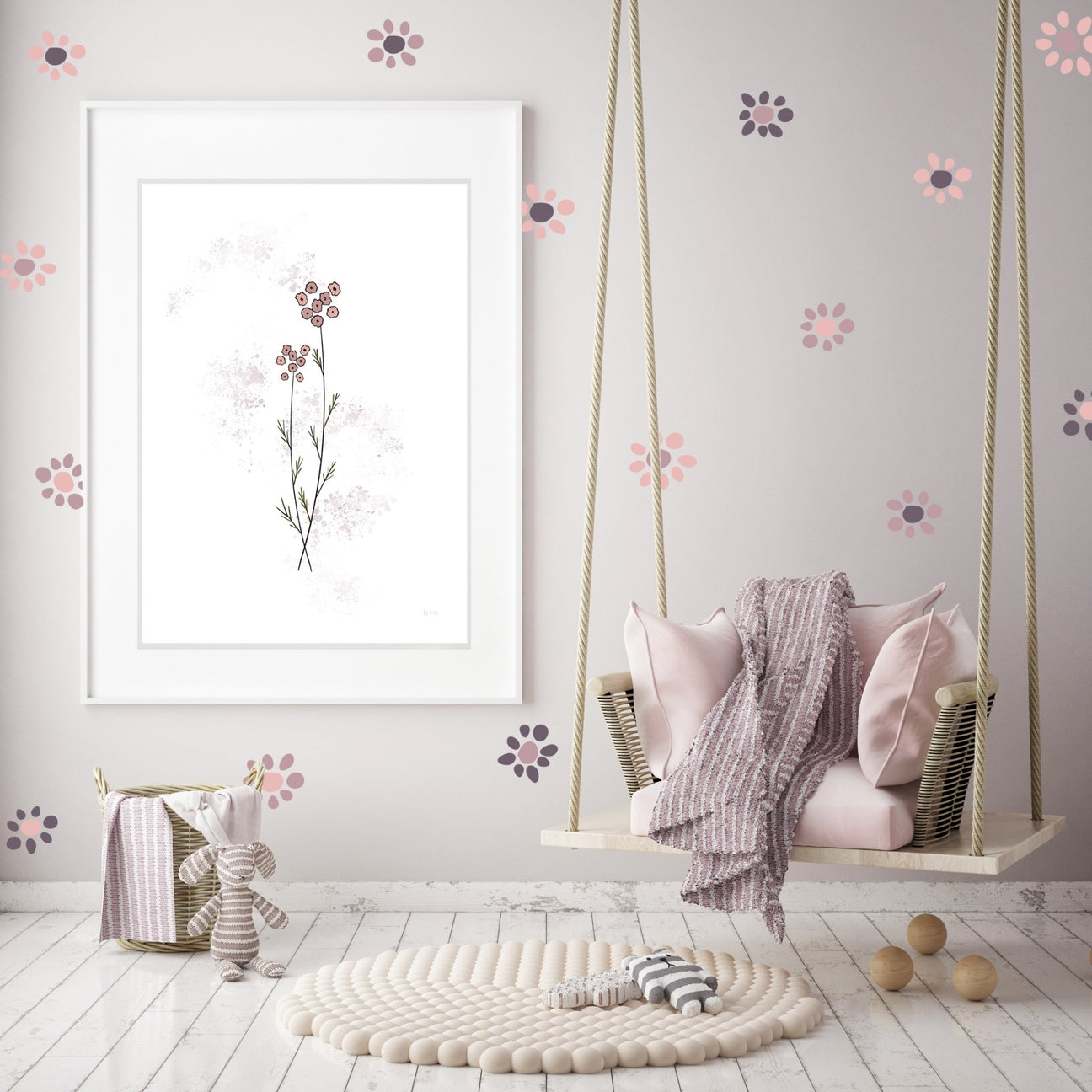 Organic Spots | Removable Fabric Wall Decals Wall Decals Blond + Noir 
