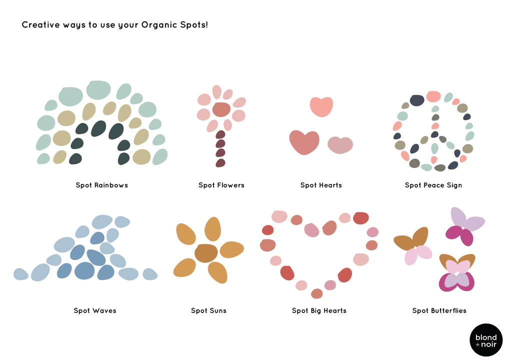 Organic Spots | Removable Fabric Wall Decals Wall Decals Blond + Noir 