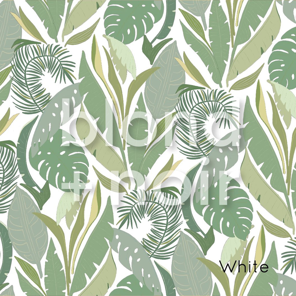 Palm Beach - Cool | Full & Half Wall Wallpaper Wallpaper Blond + Noir 