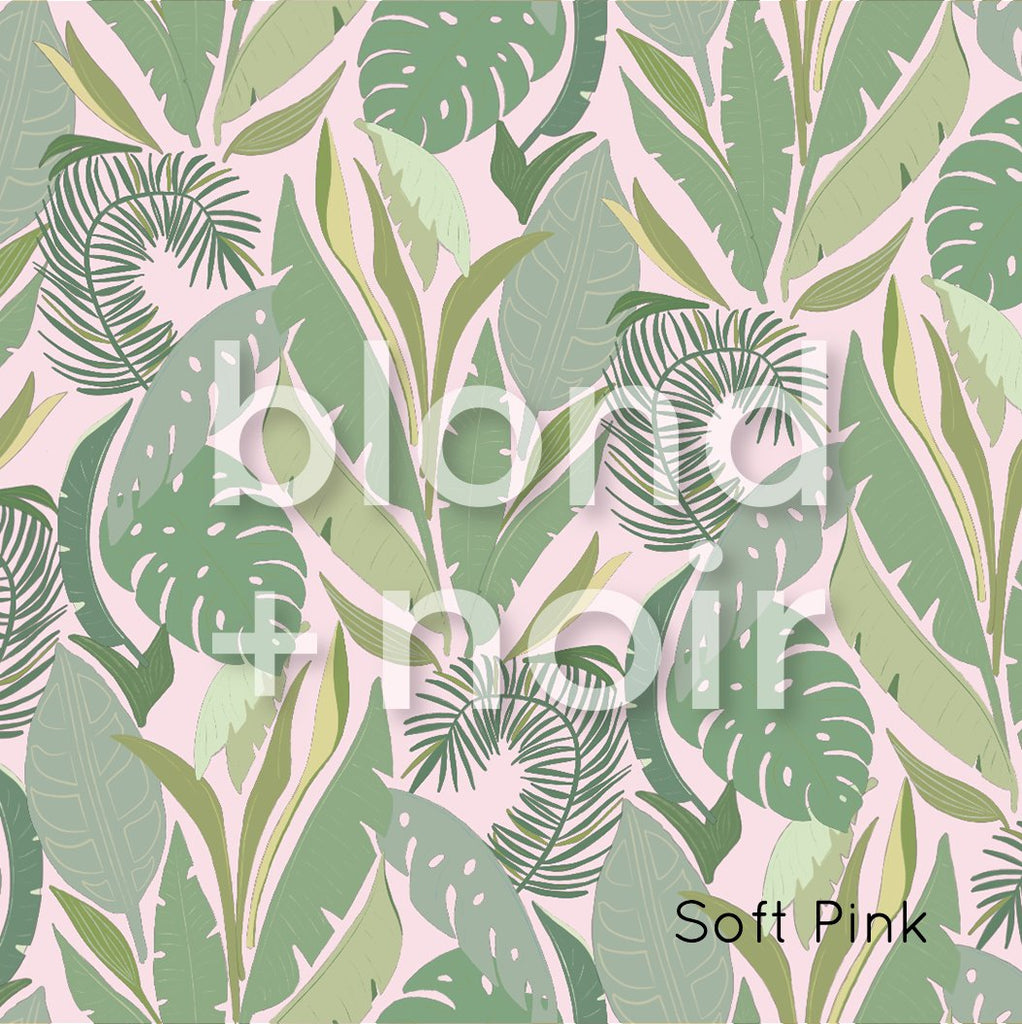 Palm Beach - Cool | Full & Half Wall Wallpaper Wallpaper Blond + Noir 