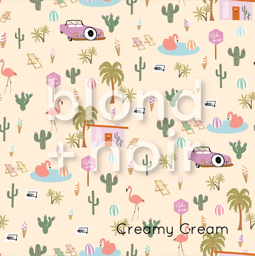 Palm Springs, Baby! | Full & Half Wall Wallpaper Wallpaper Blond + Noir 