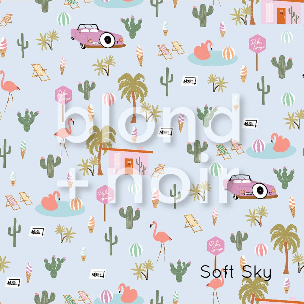 Palm Springs, Baby! | Full & Half Wall Wallpaper Wallpaper Blond + Noir 