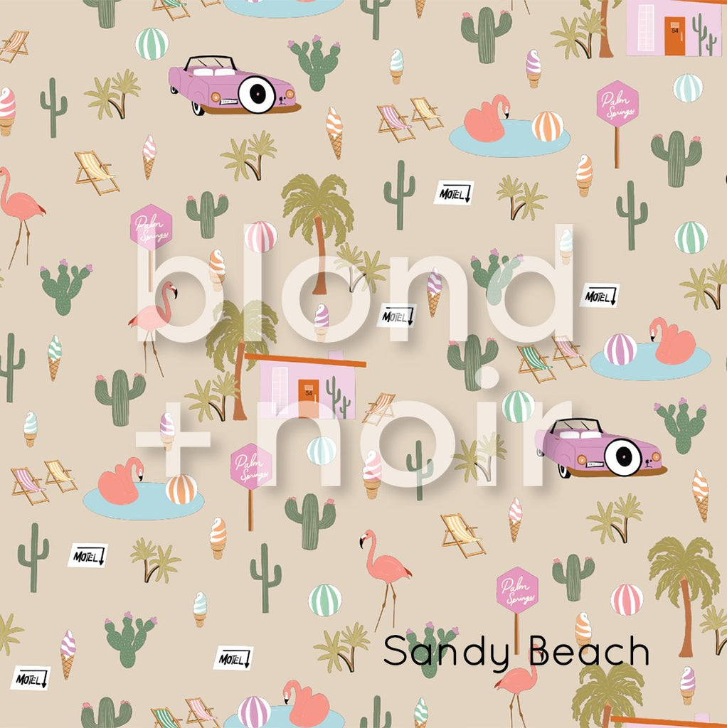 Palm Springs, Baby! | Full & Half Wall Wallpaper Wallpaper Blond + Noir 
