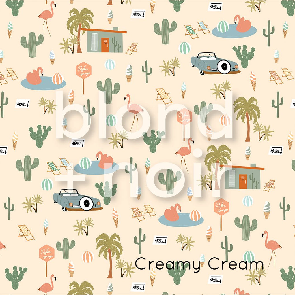 Palm Springs, Boss! | Full & Half Wall Wallpaper Wallpaper Blond + Noir 