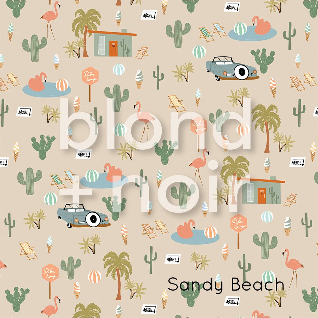 Palm Springs, Boss! | Full & Half Wall Wallpaper Wallpaper Blond + Noir 