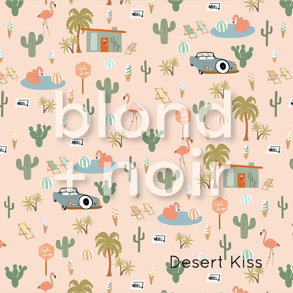 Palm Springs, Boss! | Full & Half Wall Wallpaper Wallpaper Blond + Noir 