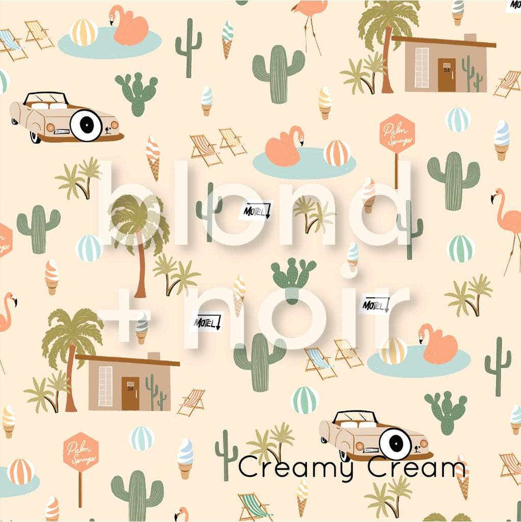 Palm Springs, Desert Vibes! | Full & Half Wall Wallpaper Wallpaper Blond + Noir 