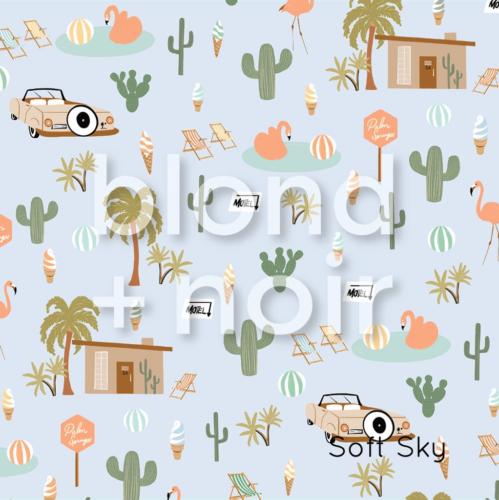 Palm Springs, Desert Vibes! | Full & Half Wall Wallpaper Wallpaper Blond + Noir 