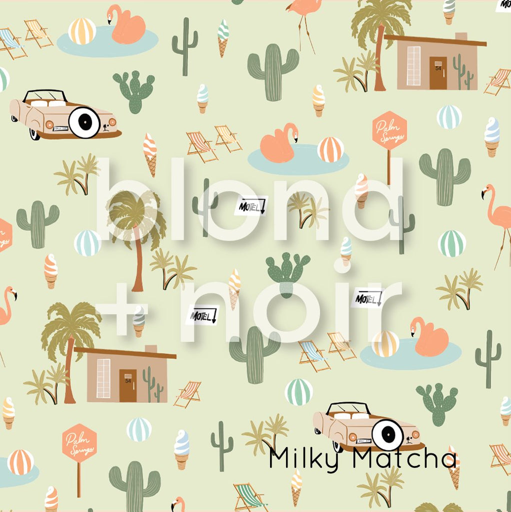 Palm Springs, Desert Vibes! | Full & Half Wall Wallpaper Wallpaper Blond + Noir 