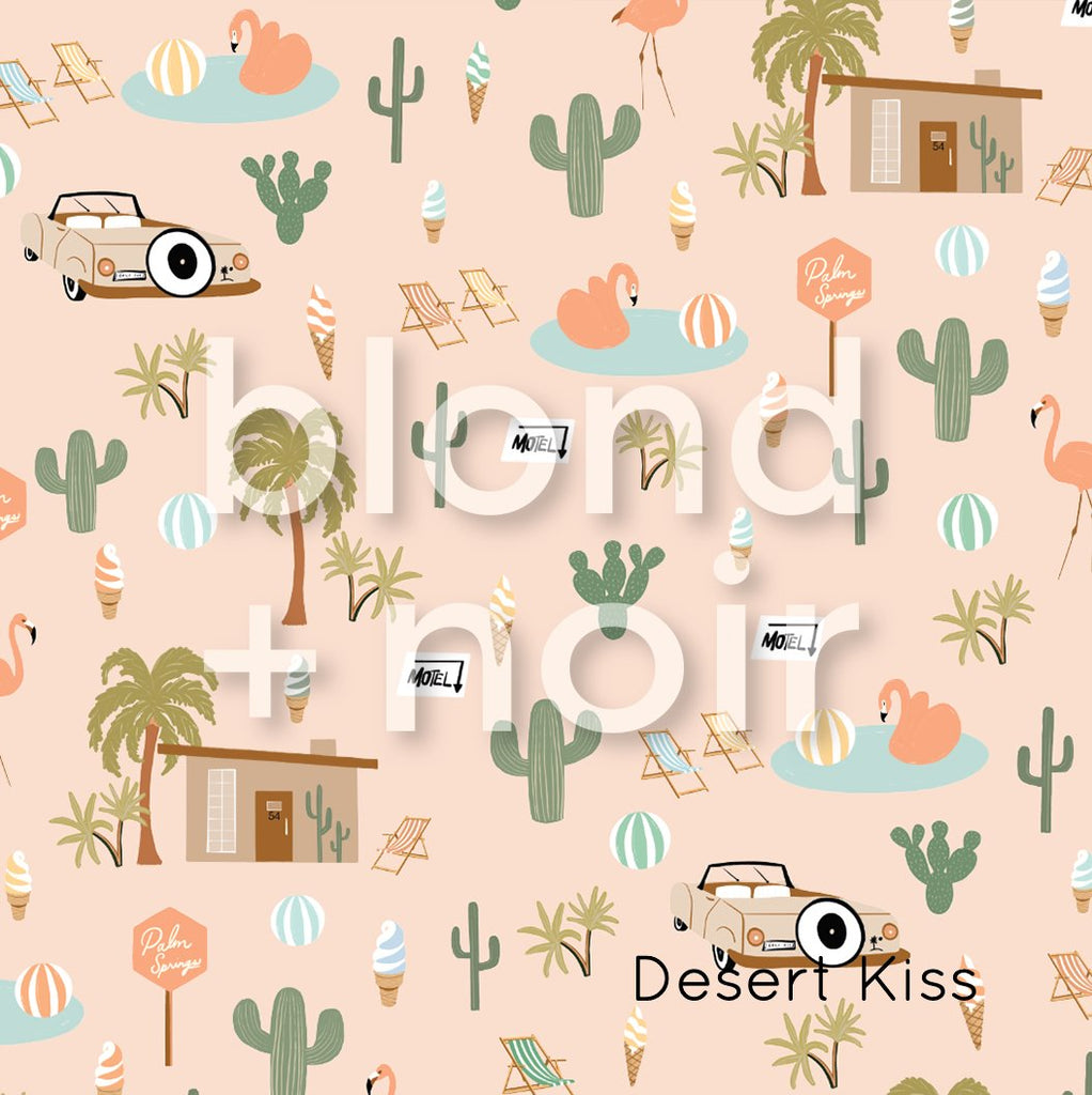 Palm Springs, Desert Vibes! | Full & Half Wall Wallpaper Wallpaper Blond + Noir 