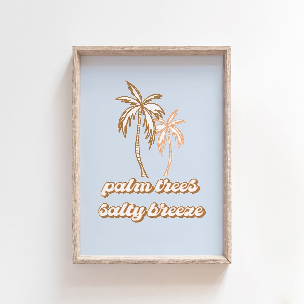 Palm Trees, Salty Breeze | Art Print Art Prints Blond + Noir 