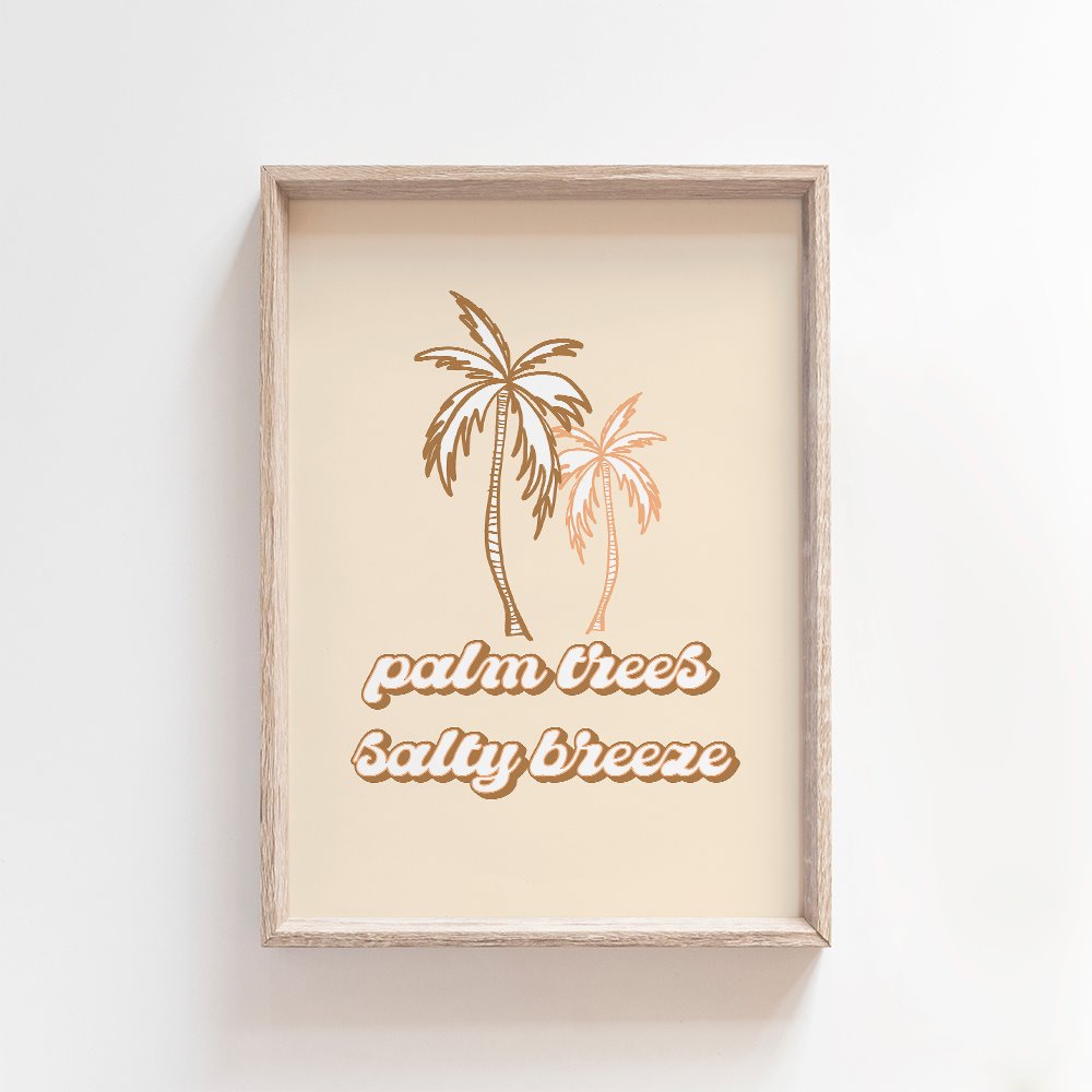 Palm Trees, Salty Breeze | Art Print Art Prints Blond + Noir 