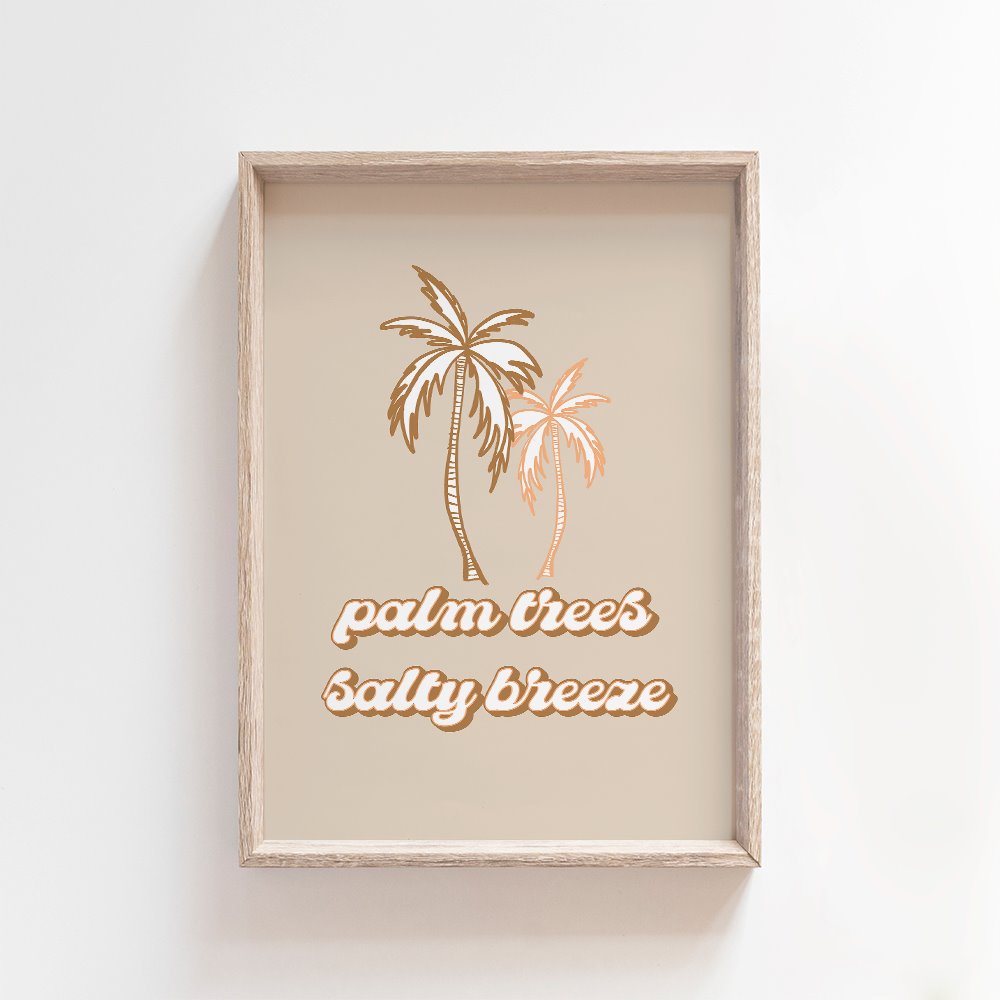 Palm Trees, Salty Breeze | Art Print Art Prints Blond + Noir 