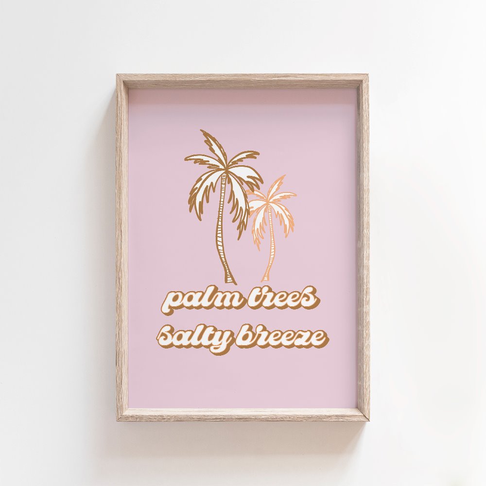 Palm Trees, Salty Breeze | Art Print Art Prints Blond + Noir 