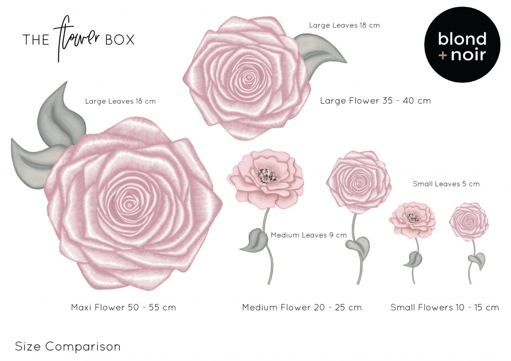 Paris Florals | Removable Fabric Wall Decals Wall Decals Blond + Noir 