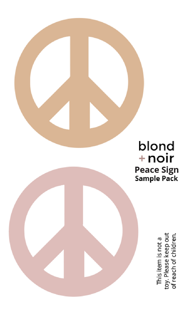 Peace Sign | Removable Fabric Wall Decals Wall Decals Blond + Noir 