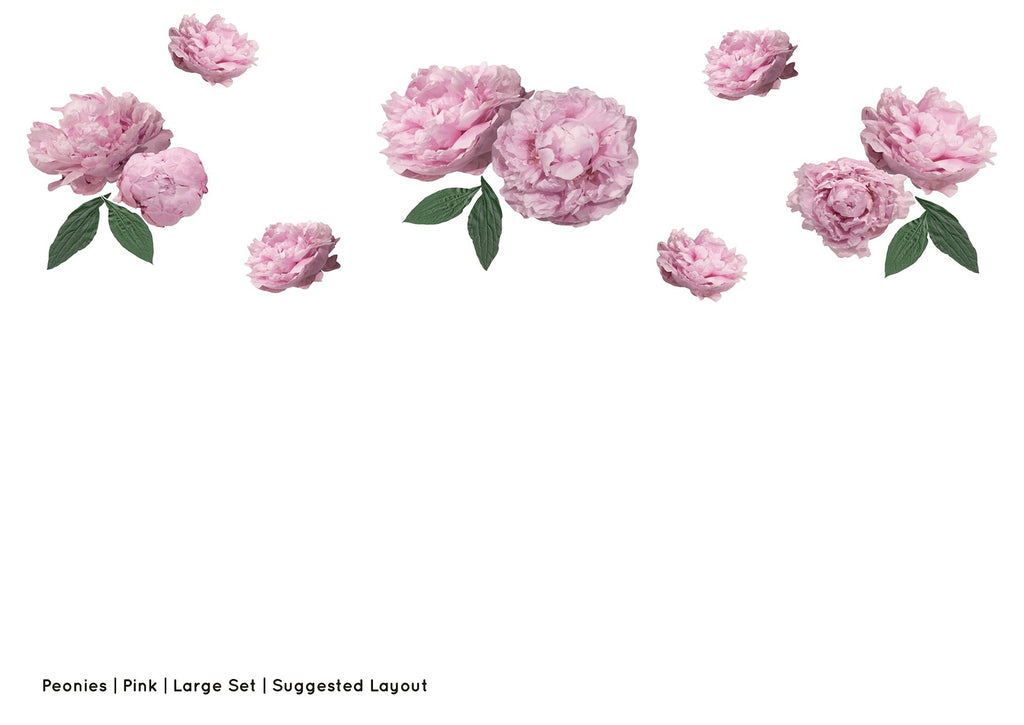 Peony | Removable Fabric Wall Decals Wall Decals Blond + Noir 