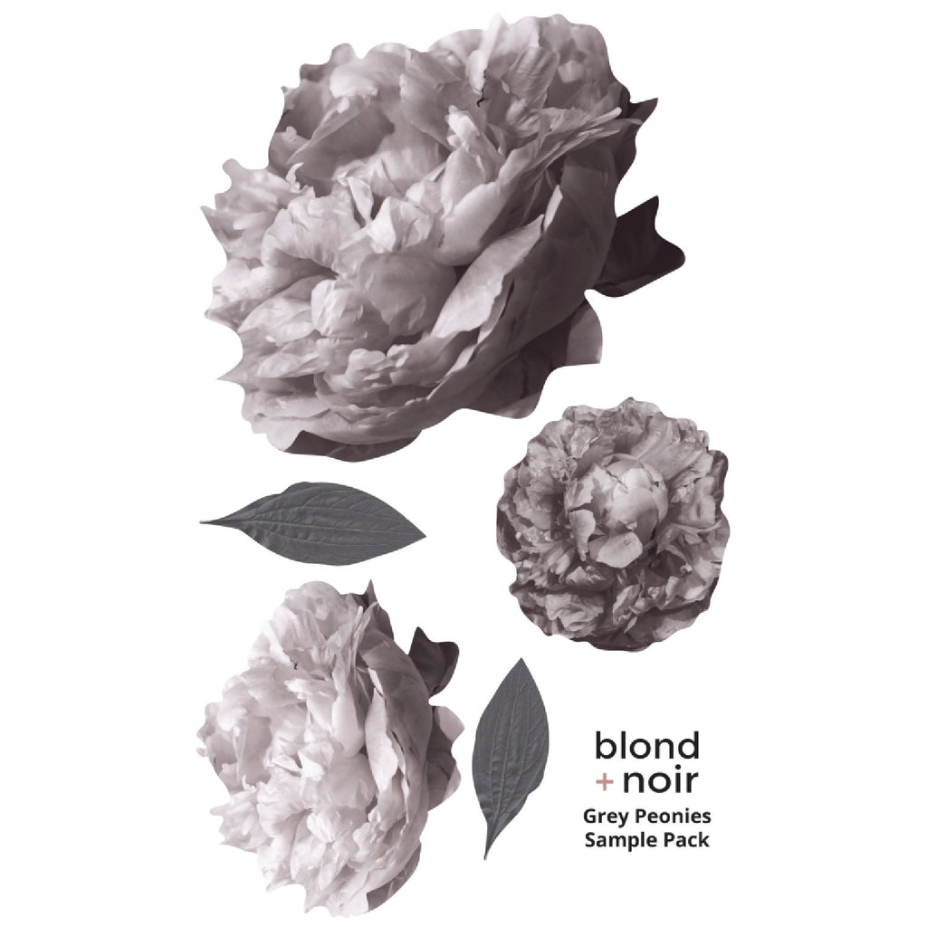 Peony | Removable Fabric Wall Decals Wall Decals Blond + Noir 