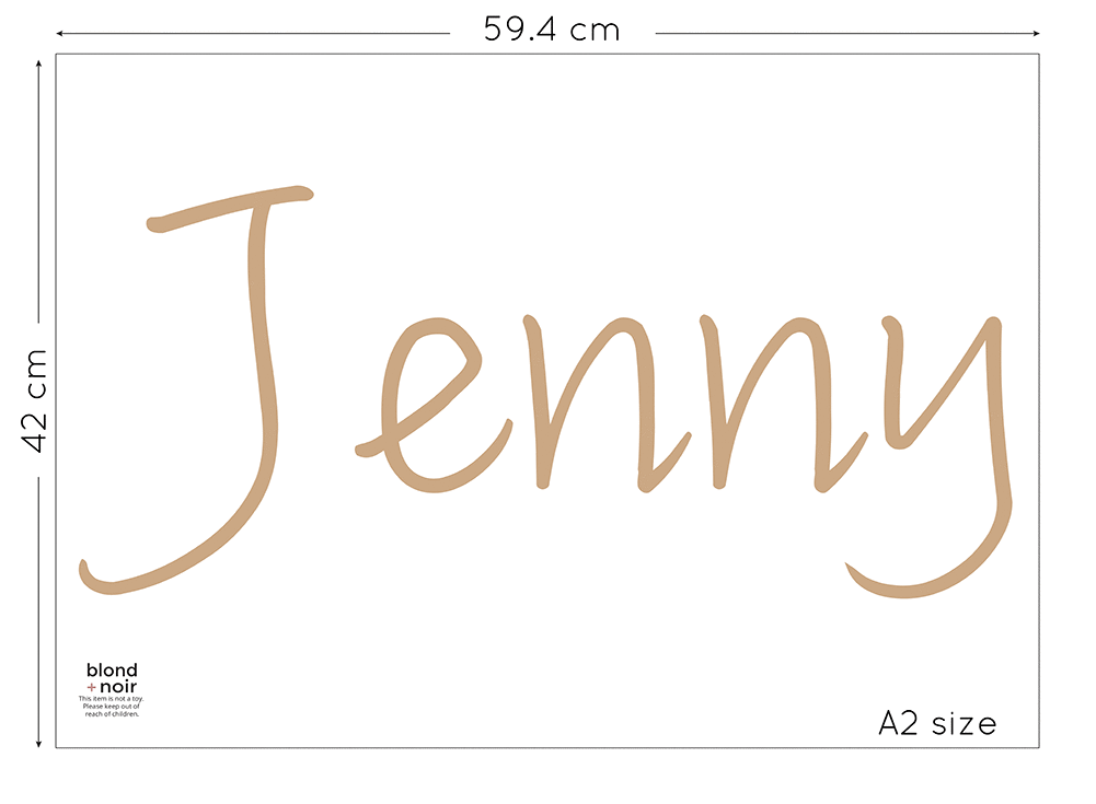 Posy Collection: Custom Name or Quote | Removable PhotoTex Wall Decals Wall Decals Blond + Noir 