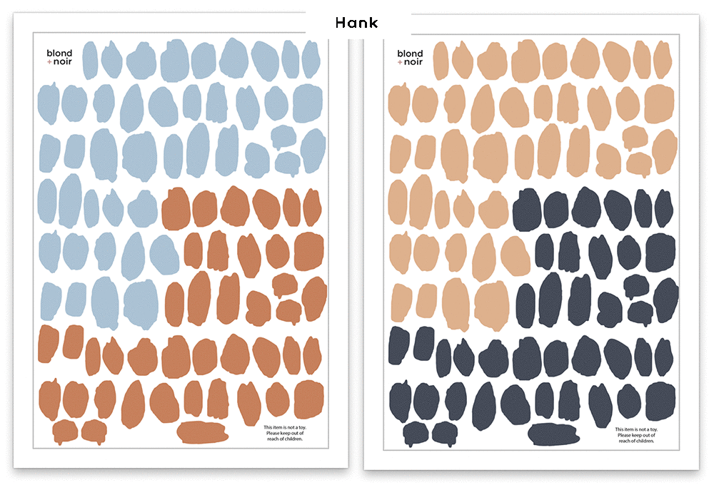 Pre-Made Animal Spot Packs | Removable Fabric Wall Decals Wall Decals Blond + Noir 