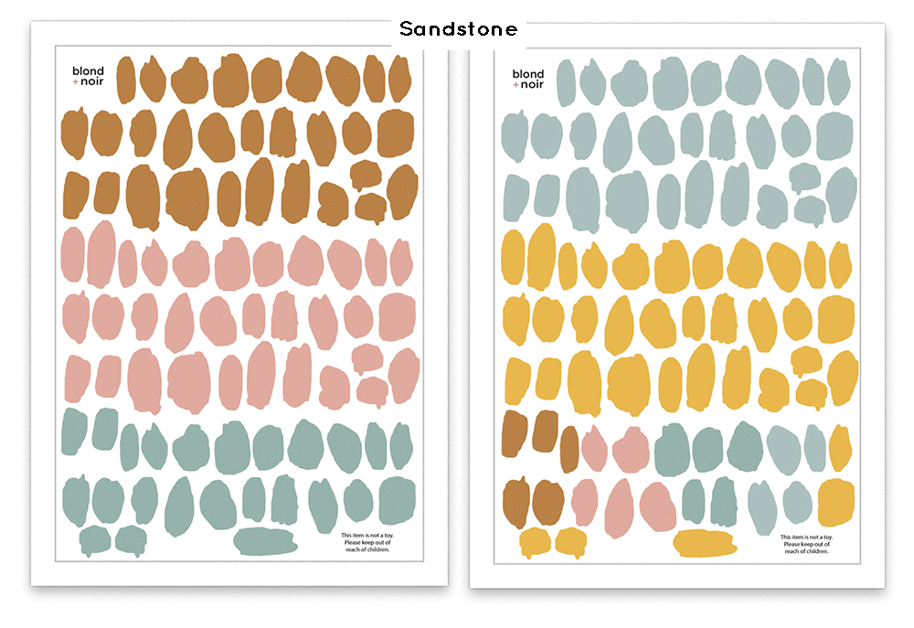 Pre-Made Animal Spot Packs | Removable Fabric Wall Decals Wall Decals Blond + Noir 