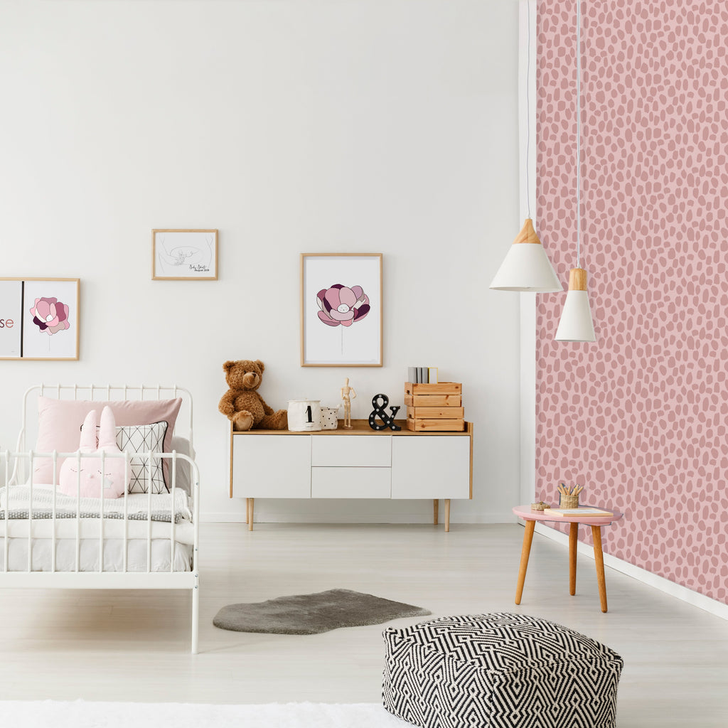 PRE-ORDER: Animal Spots | Removable Wallpaper | Full & Half Walls Wallpaper Blond + Noir 