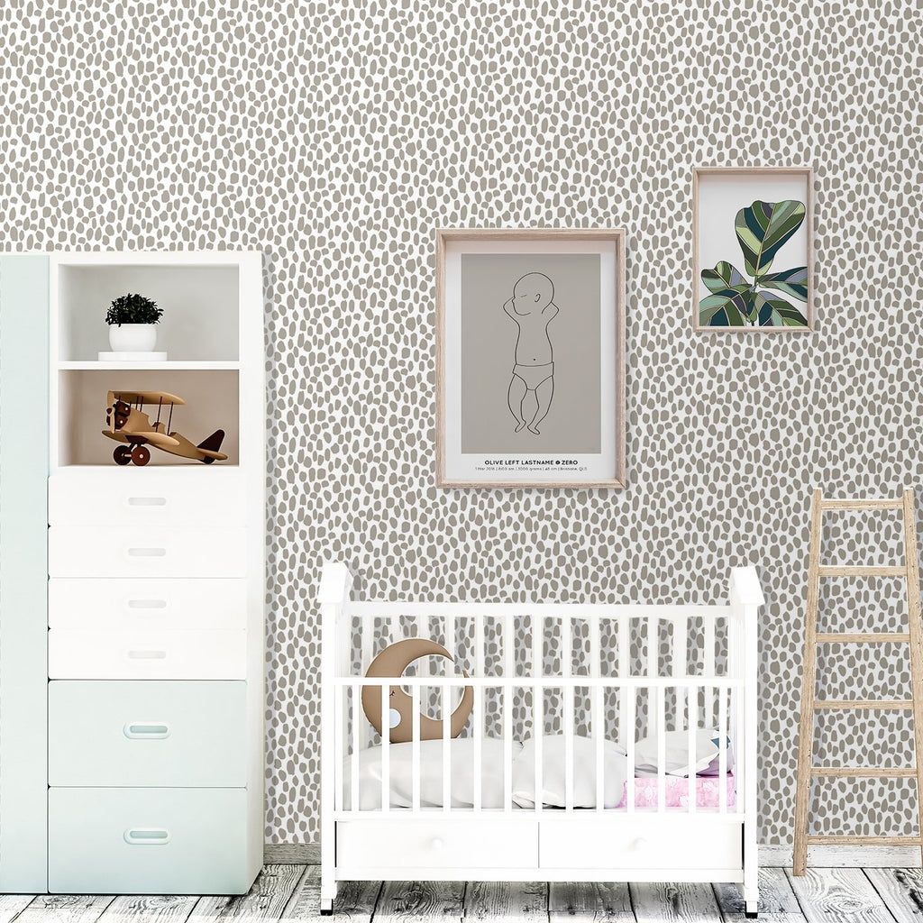 PRE-ORDER: Animal Spots | Removable Wallpaper | Full & Half Walls Wallpaper Blond + Noir 