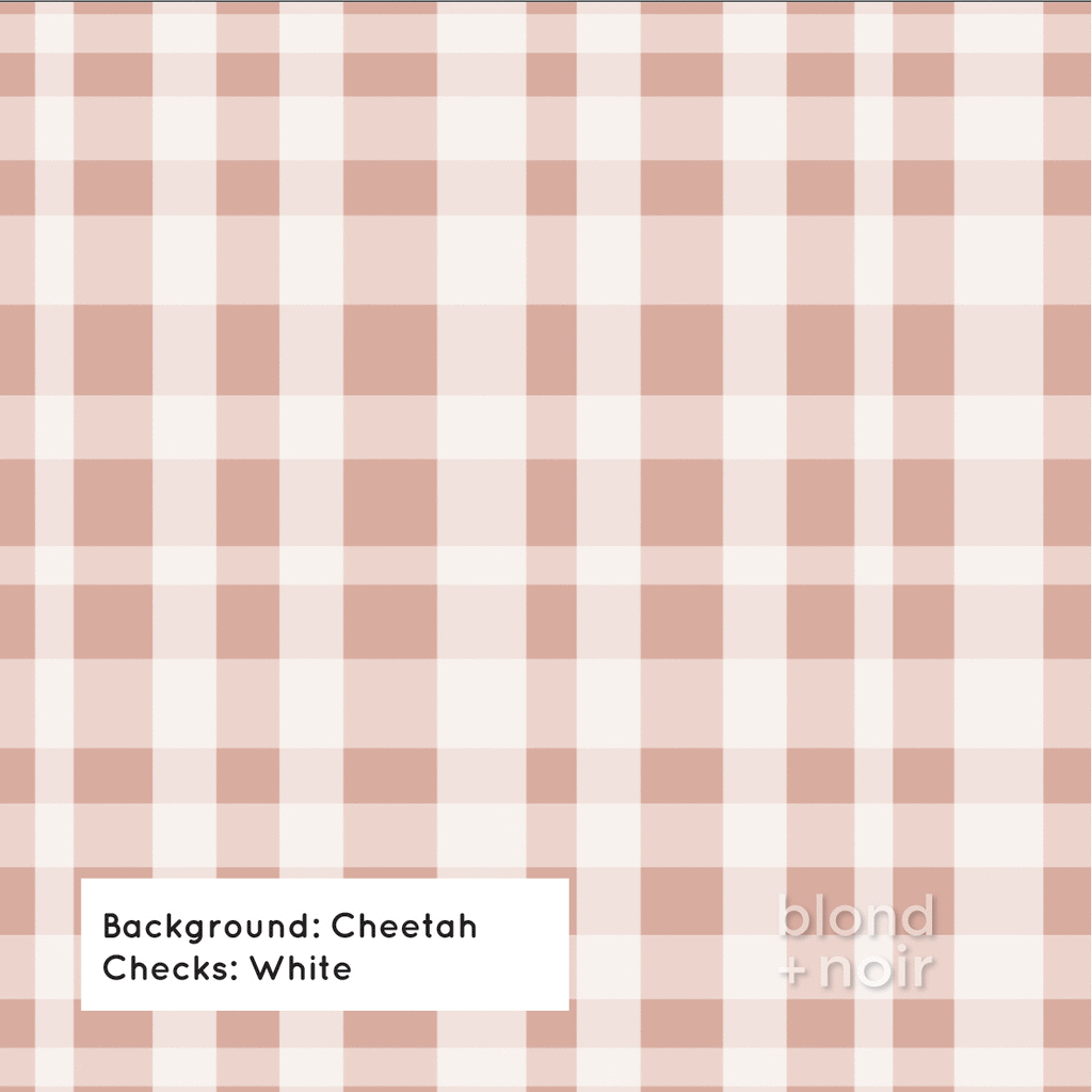 PRE-ORDER: Hamptons Check | Removable Wallpaper | Full & Half Walls Wallpaper Blond + Noir 