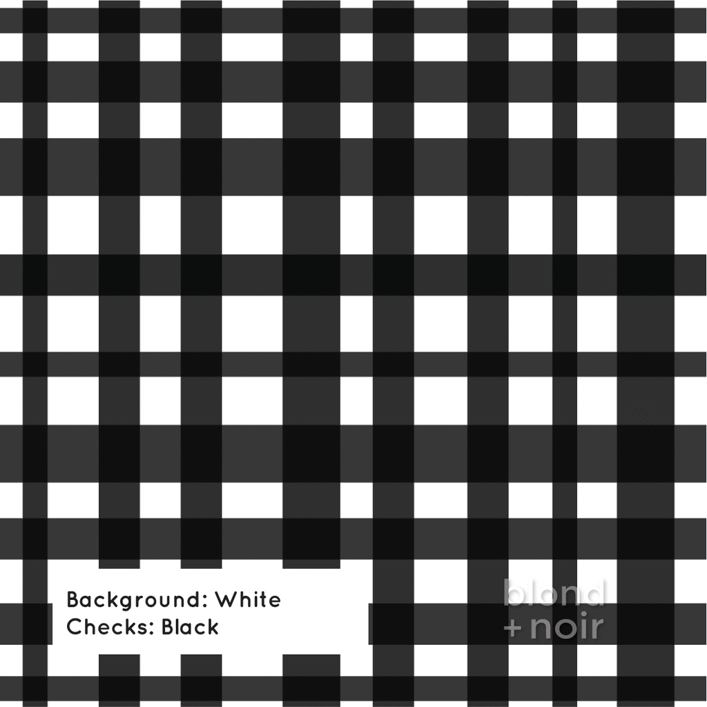 PRE-ORDER: Hamptons Check | Removable Wallpaper | Full & Half Walls Wallpaper Blond + Noir 