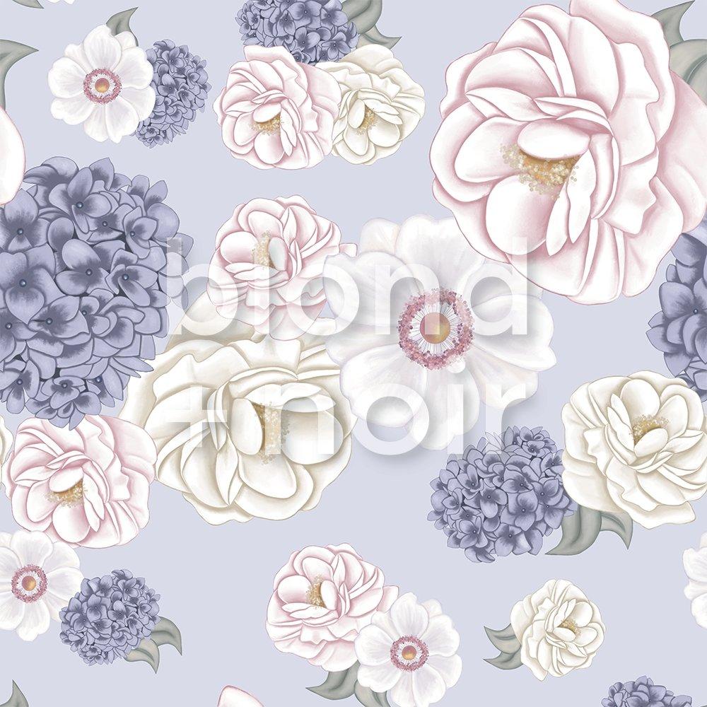 PRE-ORDER: La Mairie Florals | Removable Wallpaper | Full & Half Walls Wallpaper Blond + Noir 
