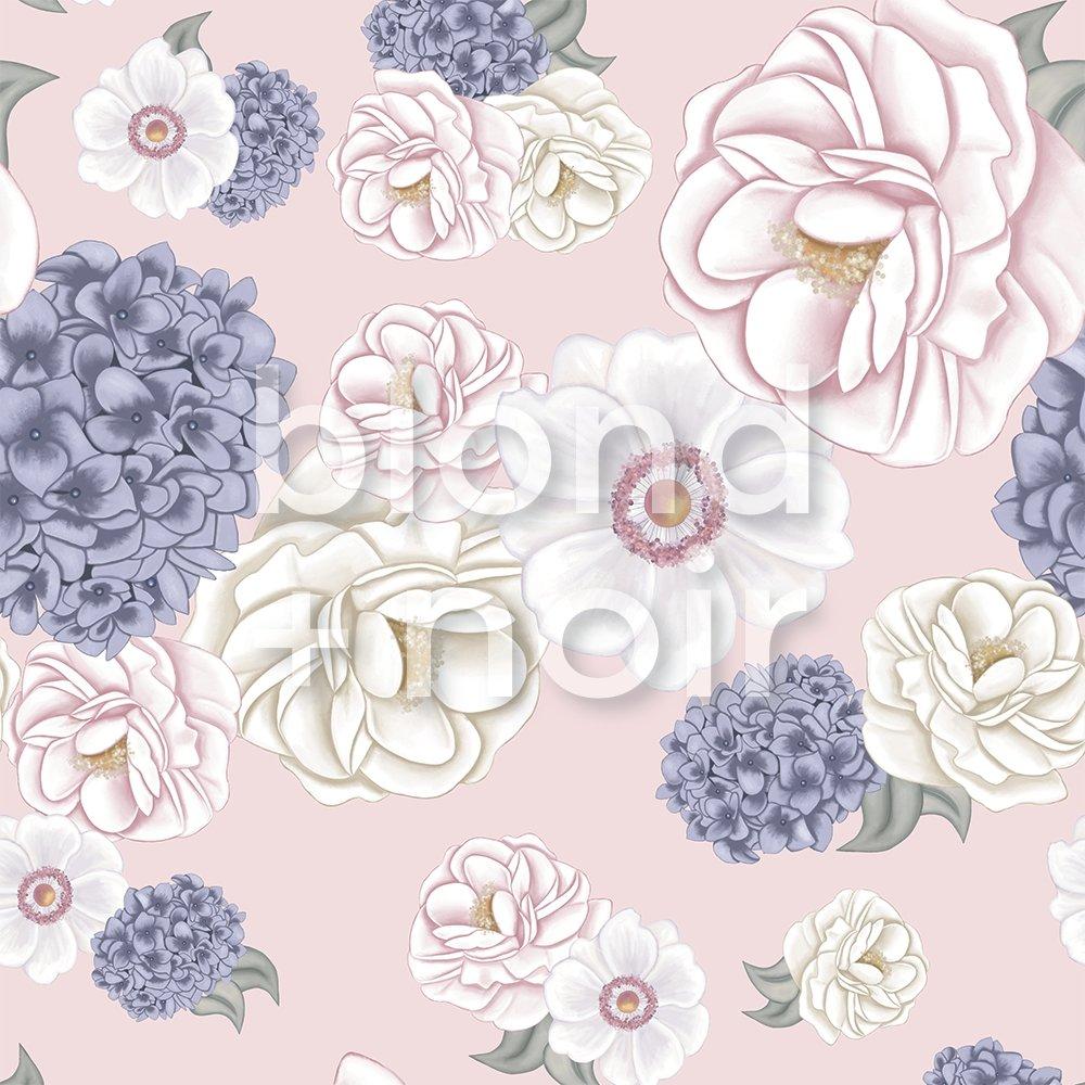 PRE-ORDER: La Mairie Florals | Removable Wallpaper | Full & Half Walls Wallpaper Blond + Noir 
