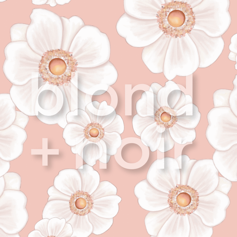 PRE-ORDER: Lola | Daisy Florals | Removable Wallpaper | Full & Half Walls Wallpaper Blond + Noir 