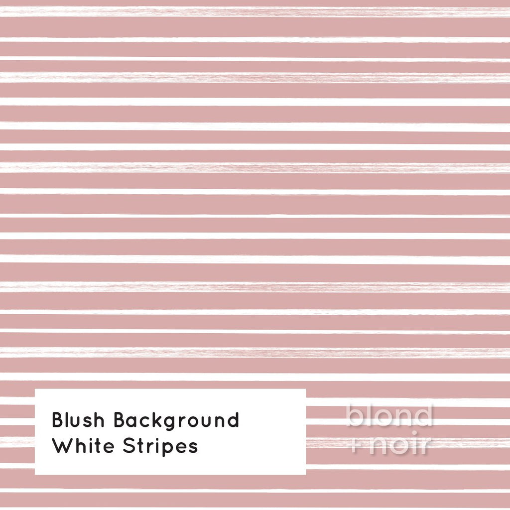 PRE-ORDER: Painted Horizontal Stripes | Removable Wallpaper | Full & Half Walls Wallpaper Blond + Noir 