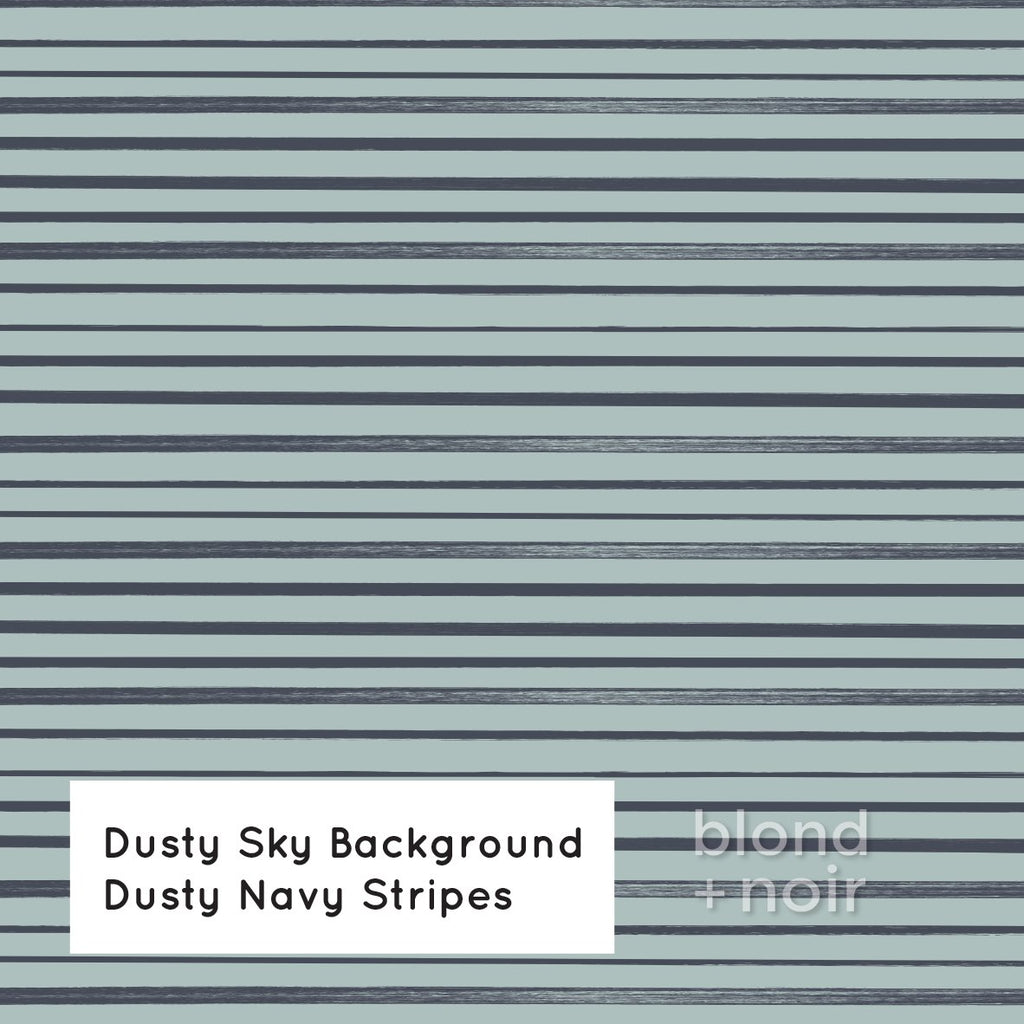 PRE-ORDER: Painted Horizontal Stripes | Removable Wallpaper | Full & Half Walls Wallpaper Blond + Noir 