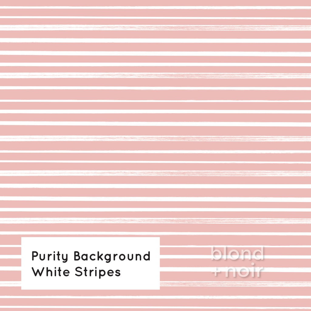 PRE-ORDER: Painted Horizontal Stripes | Removable Wallpaper | Full & Half Walls Wallpaper Blond + Noir 