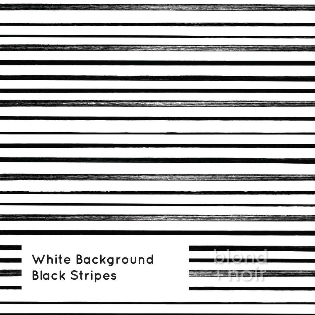PRE-ORDER: Painted Horizontal Stripes | Removable Wallpaper | Full & Half Walls Wallpaper Blond + Noir 
