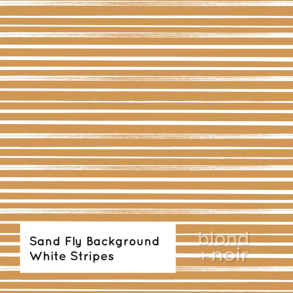 PRE-ORDER: Painted Horizontal Stripes | Removable Wallpaper | Full & Half Walls Wallpaper Blond + Noir 