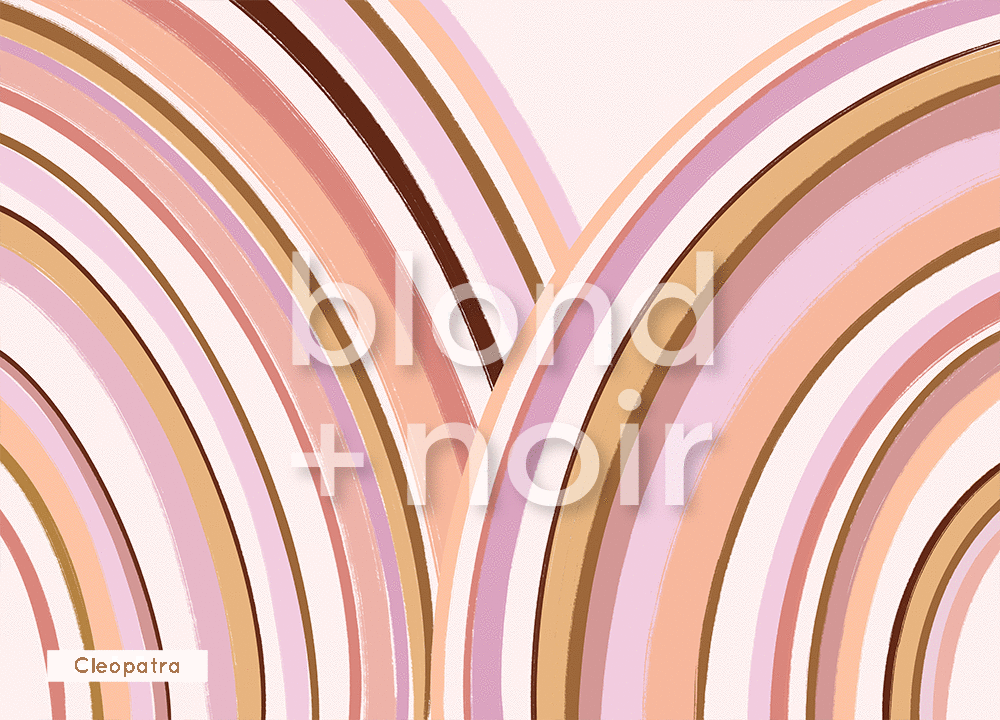 PRE-ORDER: Rainbow Brights | Removable Wallpaper | Full & Half Walls Wallpaper Blond + Noir 