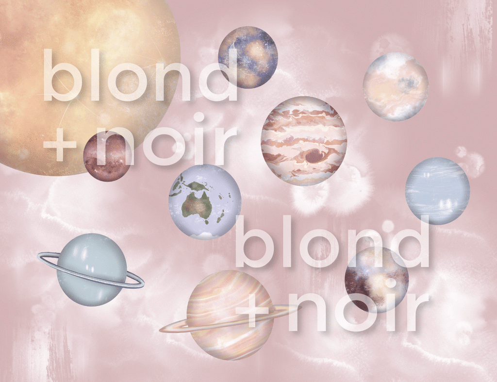 PRE-ORDER: Solar System | Removable Wallpaper | Full & Half Walls Wallpaper Blond + Noir 