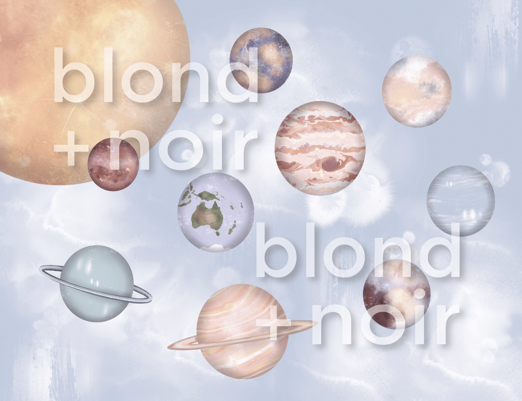 PRE-ORDER: Solar System | Removable Wallpaper | Full & Half Walls Wallpaper Blond + Noir 